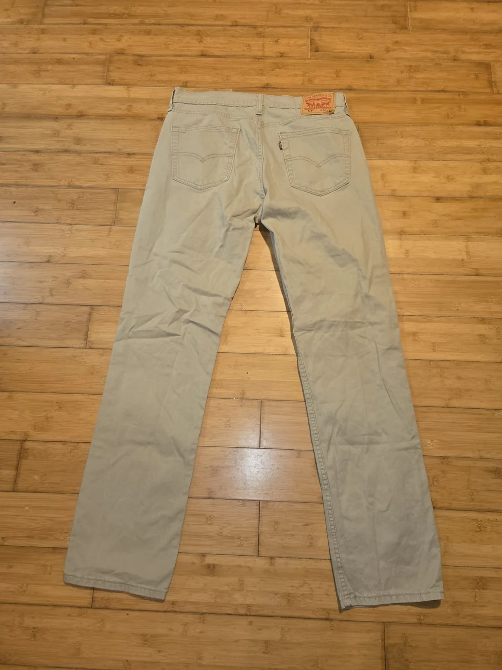 Levi’s 514 Straight Fit Jeans Men’s 34x34 Khaki Beige Tan Pants